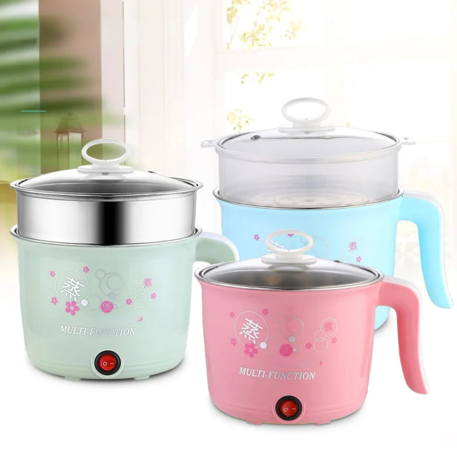 Compact, Efficient, and Portable Mini Multifunctional Hot Pot Cooker: Perfectly Cooked Rice Every Time. Ideal for 1-2 People in