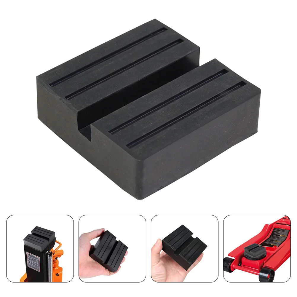 

4Pcs Rubber Jack Pad Sturdy Universal Car Lift Adapter Floor Jack Stand Durable Easy Install Minimizes Vibrations Safe