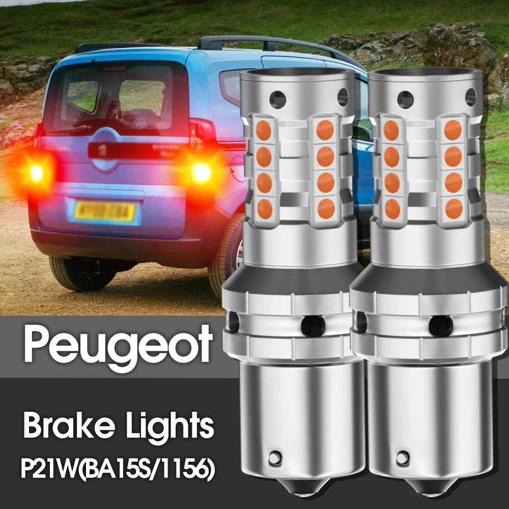 2 stücke led bremslicht blub lampe p21w ba15s 1156 canbus kein fehler für peugeot 2008 207 cc sw 208 307 5008 bipper tepee