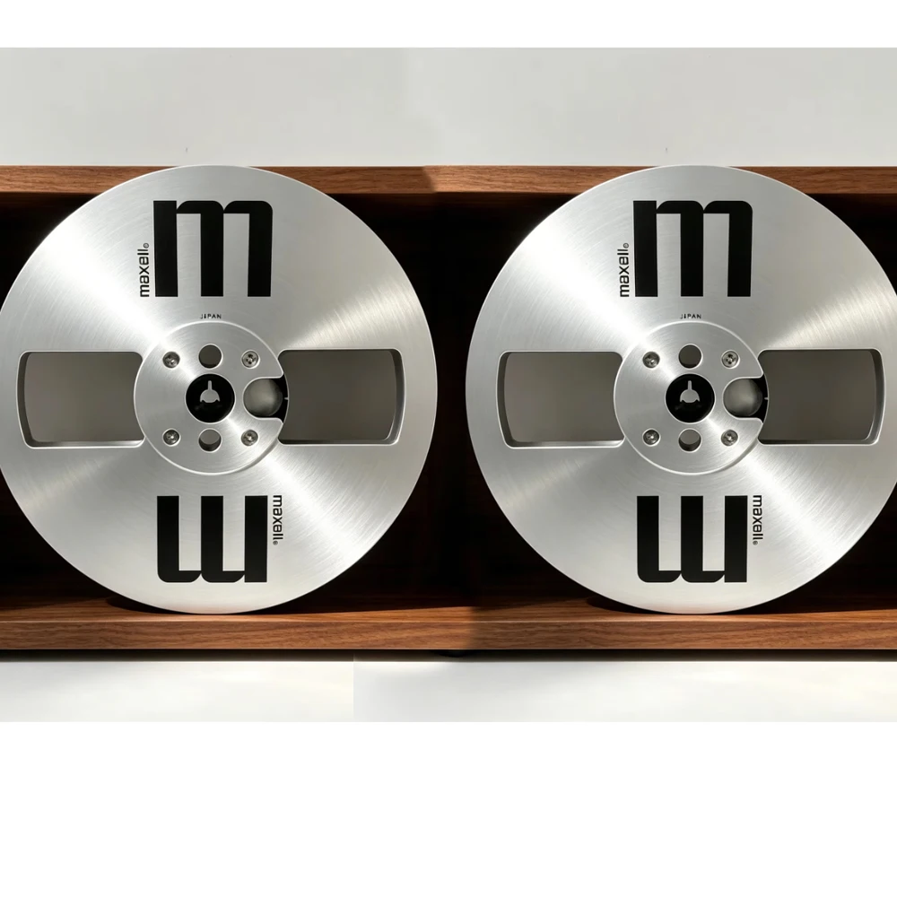 

2PCS 7 Inch Metal Empty Tape Reel for Reel to Reel Tape Recorder, Maxell MR-7 Replacement Parts 2 Hole Aluminum Take Up Reel
