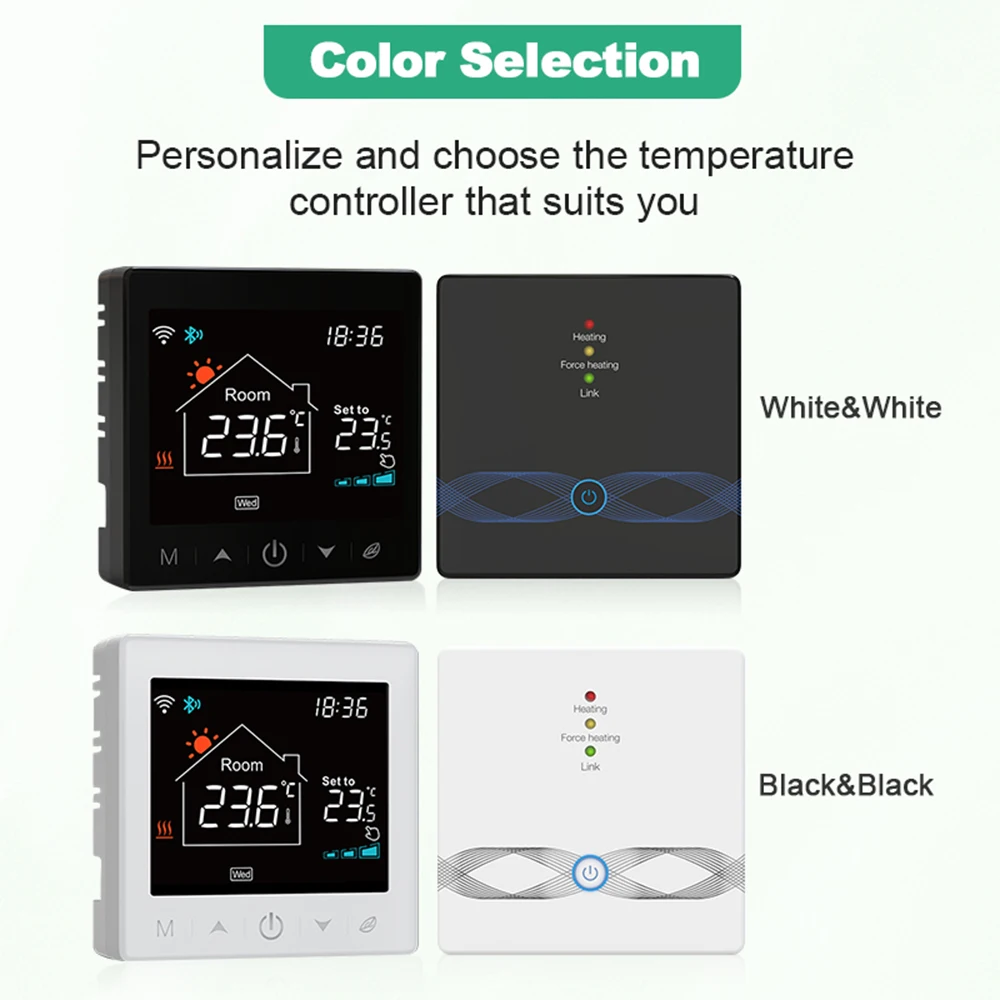 Tuya Wifi Wireless Thermostat Smart Home RF Battery Gas Boiler WaterHeating Digital Temperature Controller for Alexa Google Home