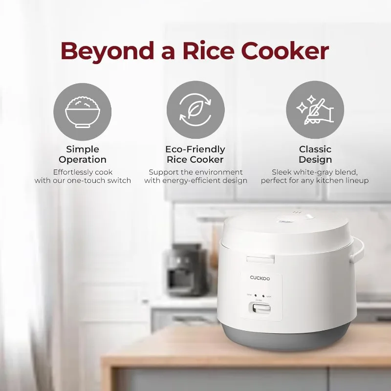 10 cups (uncooked) / 20 cups (cooked) Basic Rice Cooker and Warmer with Non-stick Inner Pot, Push Button Switch