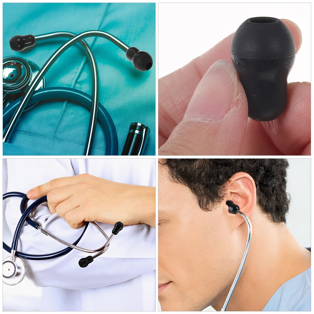 5Pcs Silicone Earplugs Replacement Soft-Sealing Ear Tips Stretchable Comfortable Fit Noise Isolation Accessories for Earbuds
