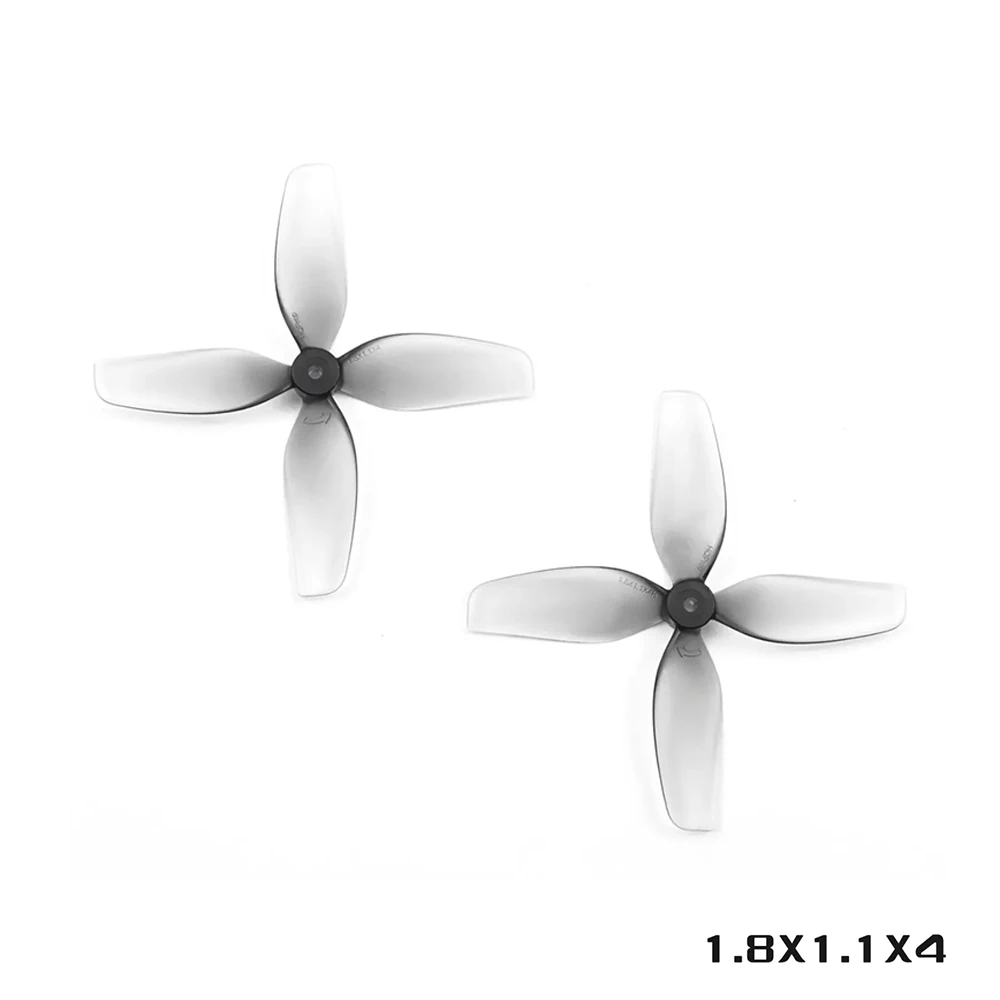 6Pairs HQProp 1.8X1.1X4 45mm 4-Blade Ultralight PC Propeller 6CW 6CCW 1.5mm Shaft Tiny Whoop FPV Drone Props