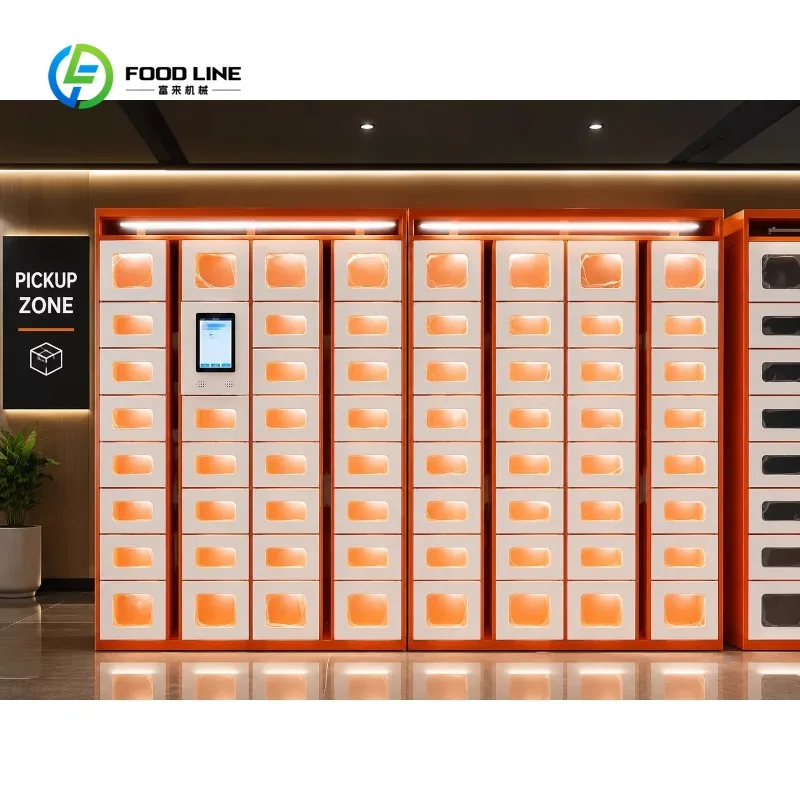 Customized Contactless Food Delivery Locker Smart Pickup Cabinet with Touch Screen for Restaurant Canteen Office
