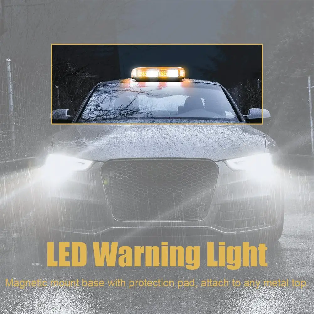 

Автомобильный стробоскоп, сигнальная лампа 12 В 24 В, стробоскопы на крыше, предупреждение о безопасности, желтый COB, светодиодный мигающий потолок F8Z6