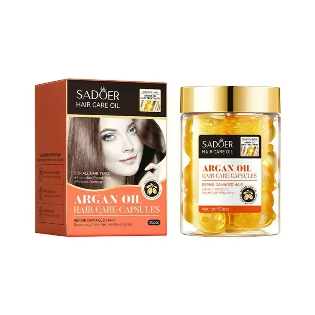 Anti-Loss suave sedoso cabelo vitamina cápsula, óleo de queratina, reparação danificado cabelo cuidados, produtos do soro, marroquino produtos