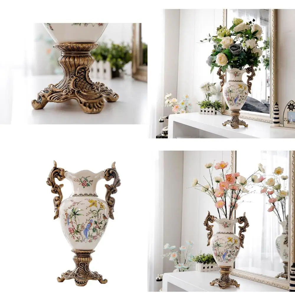 

Элегантная белая керамическая ваза 16,1 дюйма с узором «ледяной кракелюр» для пампасной травы, идеально подходит для домашнего декора и сухоцветных композиций