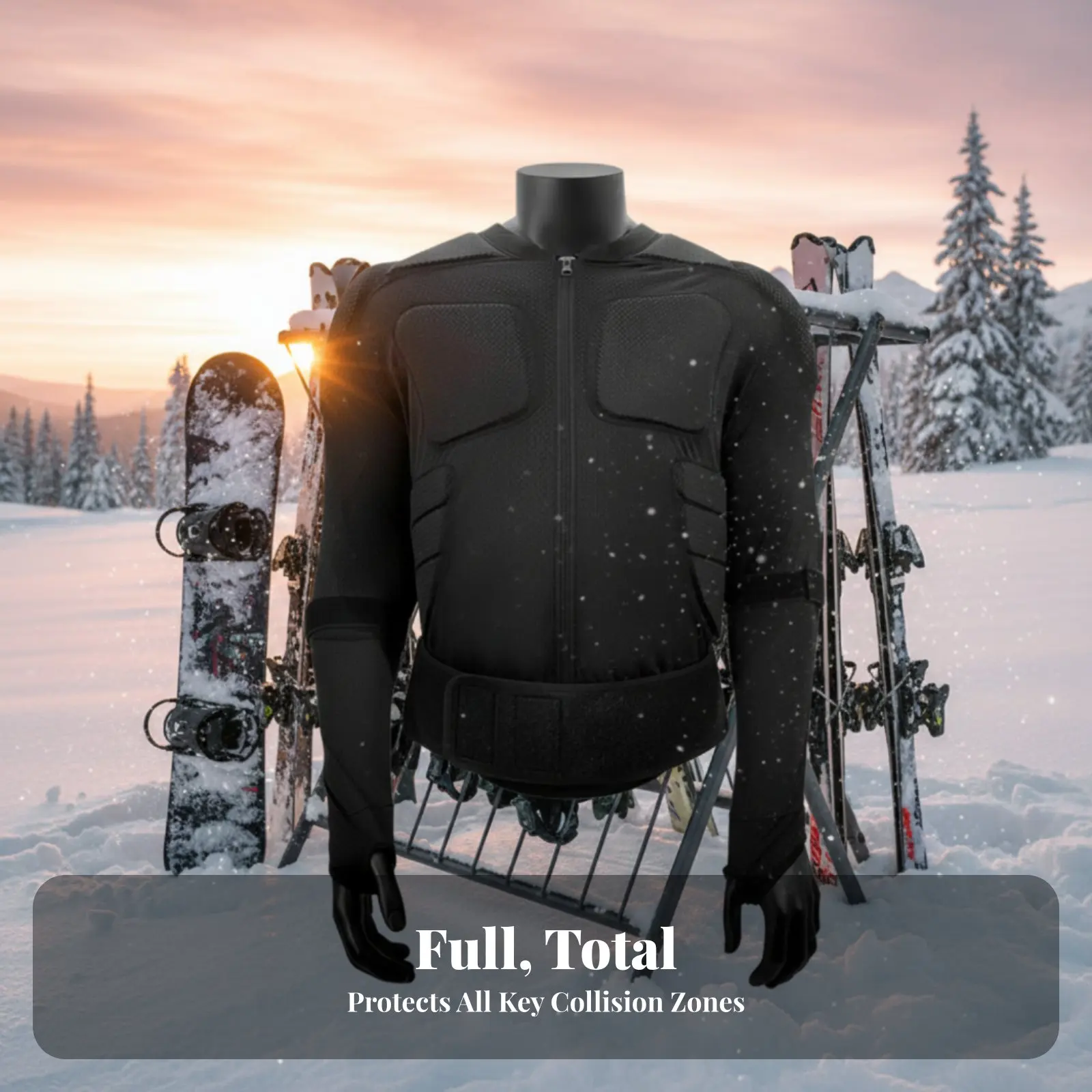 

Защита позвоночника для катания на лыжах, защита груди и локтей, унисекс-экипировка для сноуборда