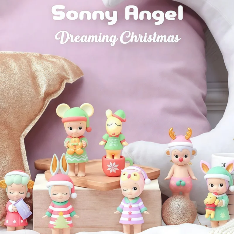 New Original Sonny Angel Dreaming Christmas Series Blind Box Toys Doll Cute Anime Christmas Ornaments Figurines Dolls Xmas Gifts