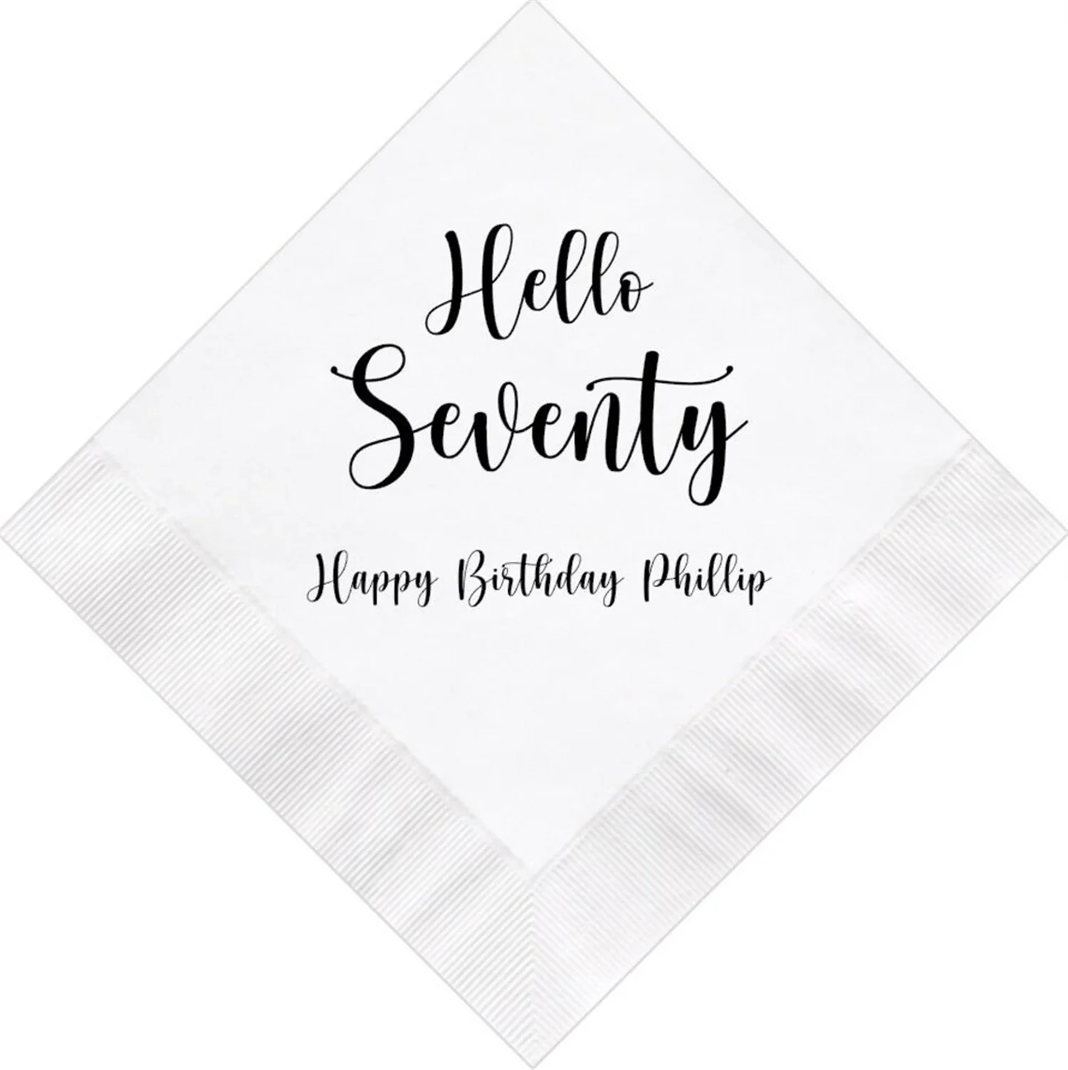 50 PCS Personalized Birthday Napkins 30th 40th 50th 60th 70th 80th 90th 100th th Birthday Custom Napkins