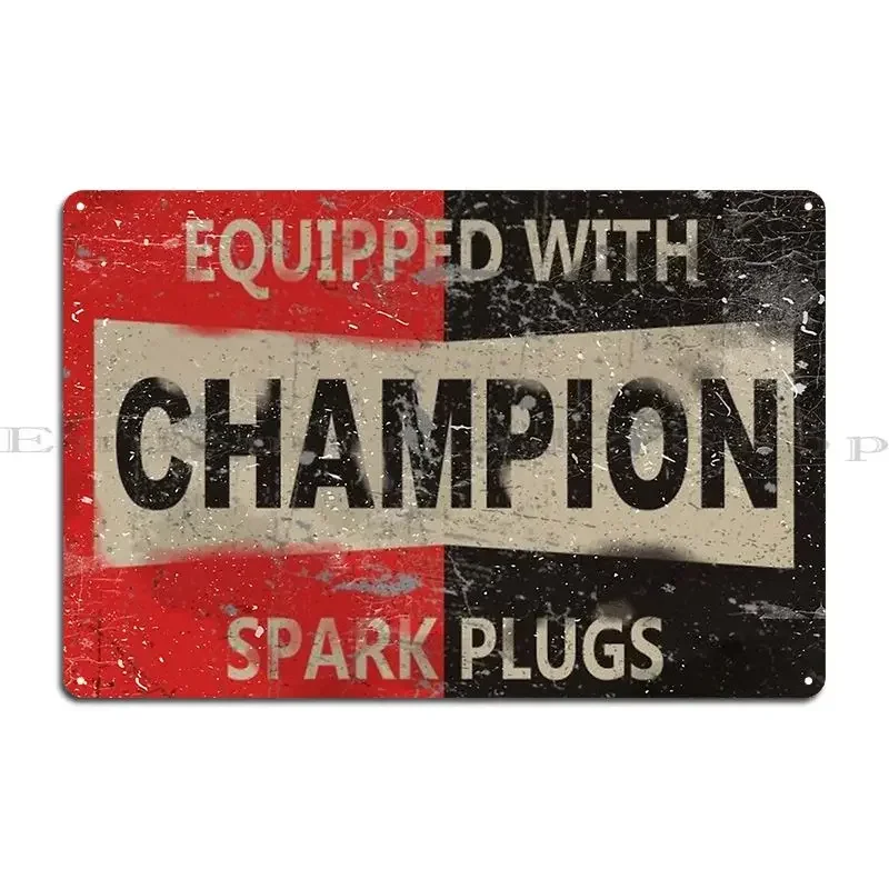 Champion Vintage Sign Metal Sign Garage Painting Print Wall Mural Decoration Tin Sign Poster
