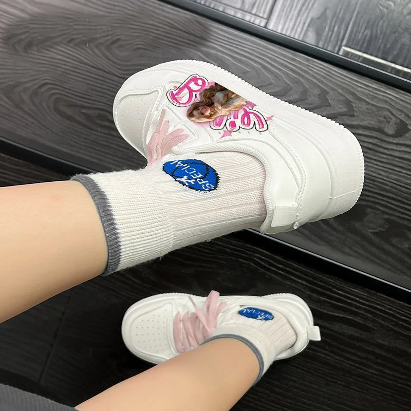 Barbie Adults Plush Board Shoes Kawaii Trendy Movie Sneakers Warming Comfortable Stylish Cartoon Special Sweet Girls Gift Cool