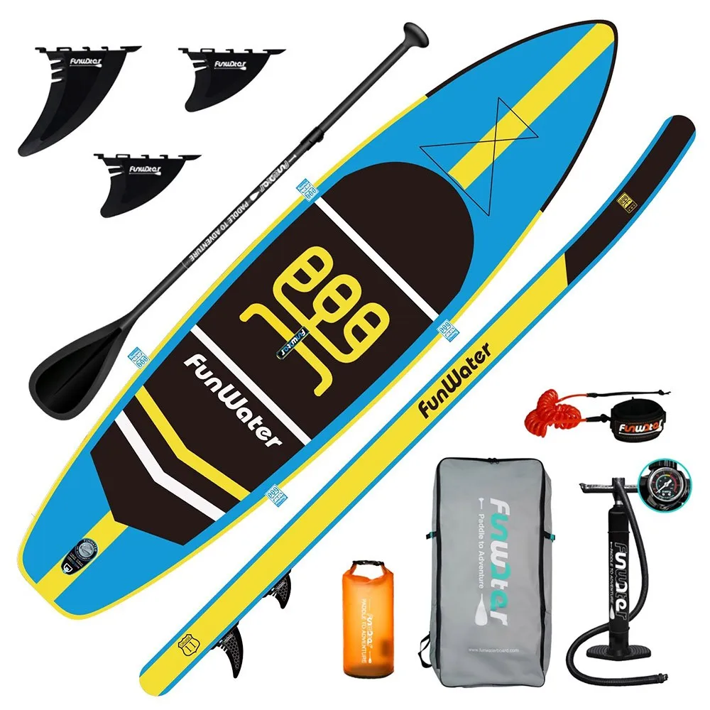 FunWater Cruise Inflatable Stand Up Paddle Board 335x84x15cm Ultra-Light for All Levels with 10L Dry Bag Travel Backpack