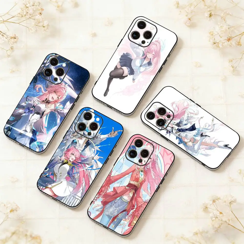 

A-Aemeath Wuthering Game Phone Case For iPhone 17,16,15,14,13,12,11 Plus,Pro Max,XS,Soft Silicone Black Cover