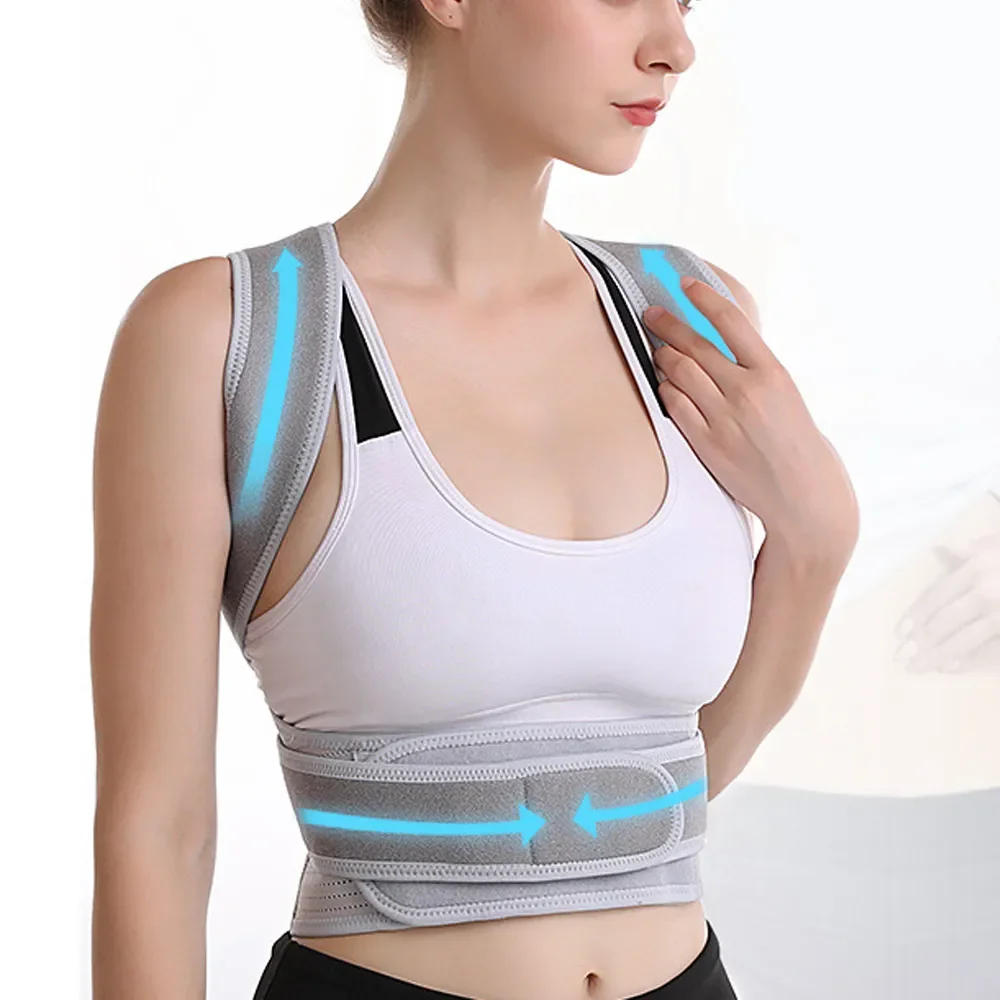 3XL 4XL Magnetic Slouching Corrective Shoulder Orthopedic Spine Pain Relief Back Brace Support Scoliosis Posture Corrector Belt