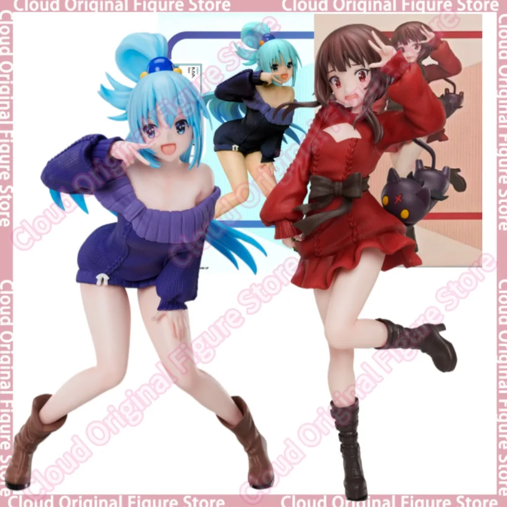 

В наличии 100% оригинальное благословение ЭльКО Богом в этом чудесном мире! Сезон 3, аниме-фигурки из ПВХ, коллекция игрушек, подарки, хобби