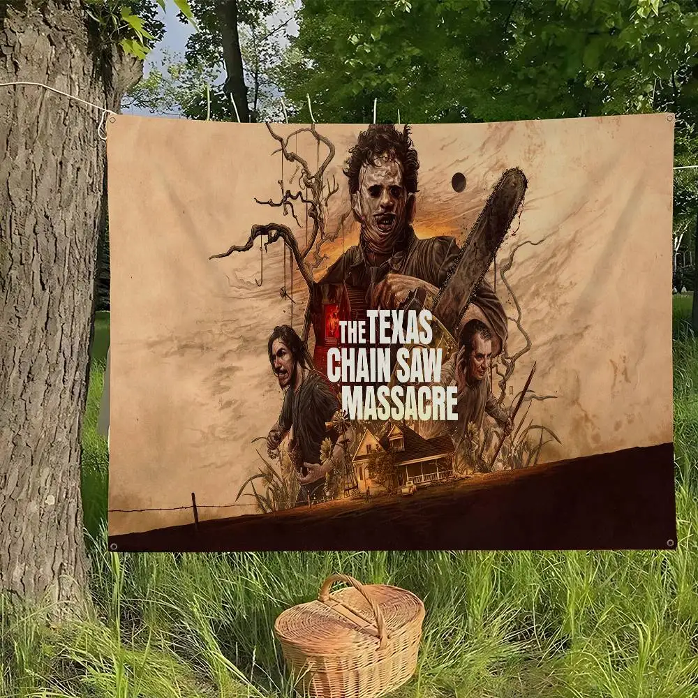 Game The Texas C-Chain Saw M-Massacre Retro Flags Multiple Choice Living Studio Booth Interior Decoration Banner