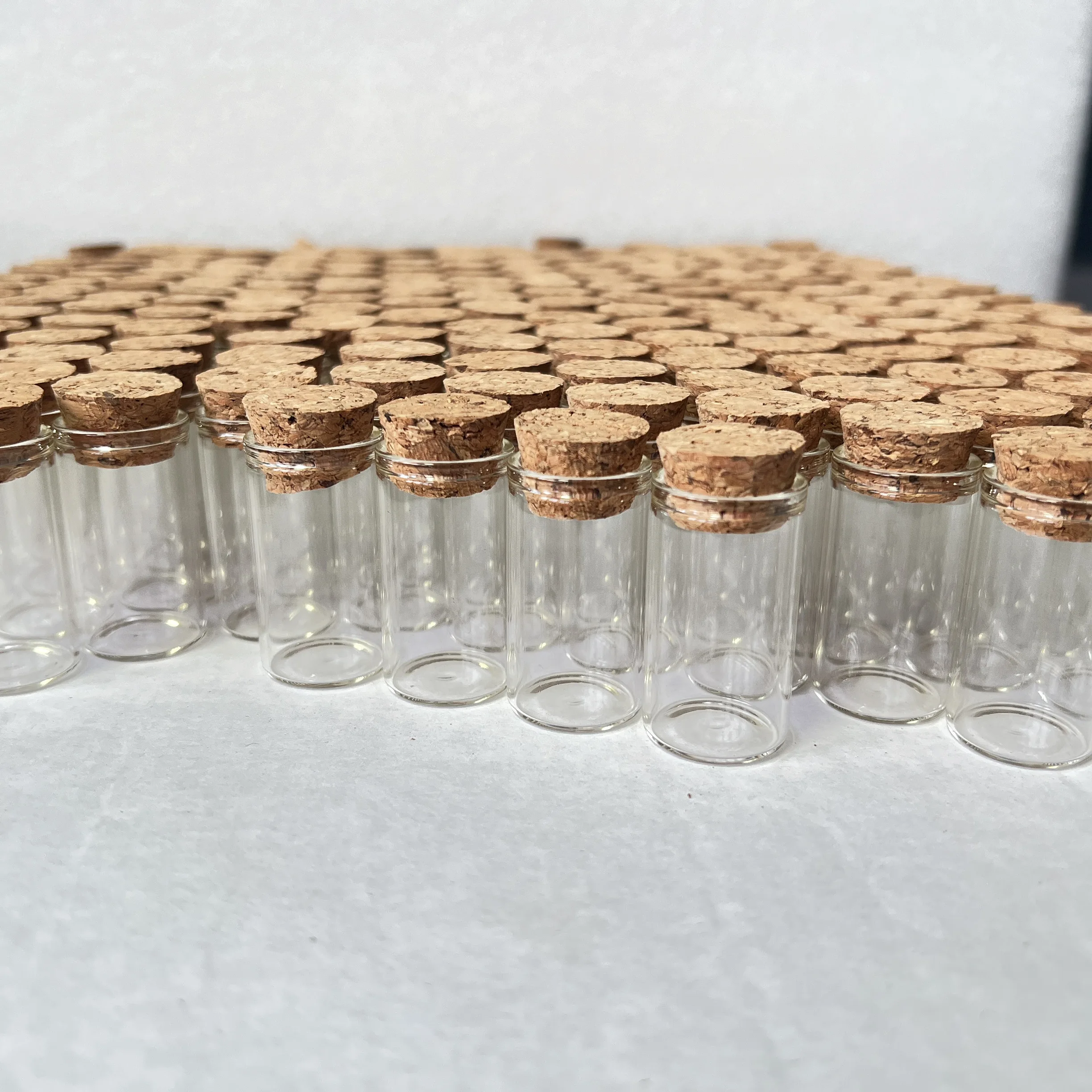 60/108 PCS 8ML Glass Bottles Cork Stopper Tiny Test Tube Jars Clear Mini Containers for DIY Crafts Wishing Bottles Spice Storage