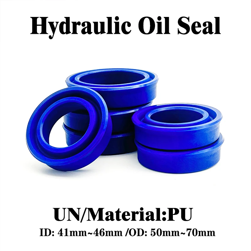 

Blue UN Hydraulic Oil Seal Made of Wear-Resistant Polyurethane for Pumps Valves and Hydraulic Actuators ID 41~46mm OD 50mm~70mm
