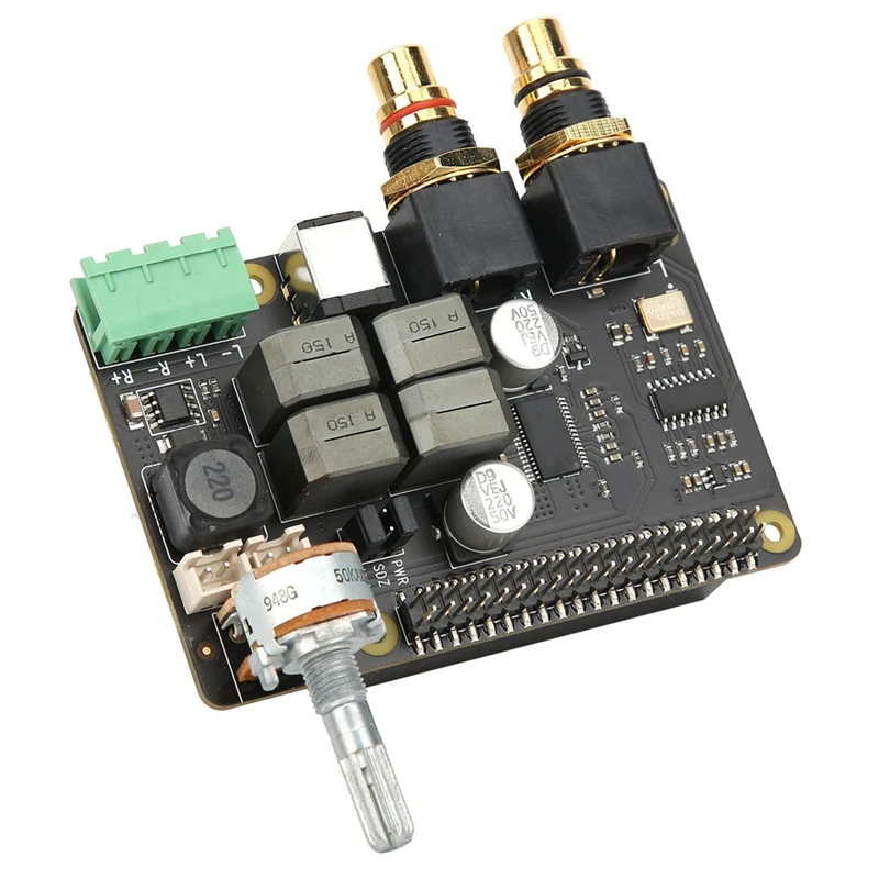 X5500 placa de expansão alta fidelidade dac + amp amplificador de áudio digital leitor de música, usa tecnologia ess, para raspberry pi 4b/3b +/3b