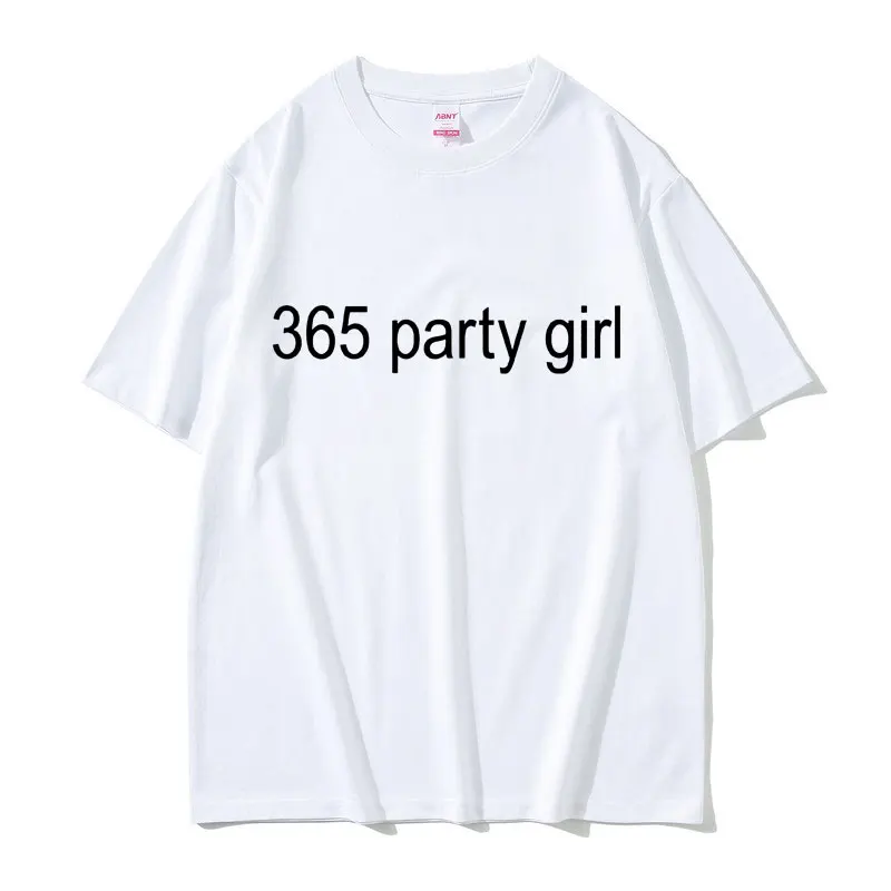 365 Party Girl Charli XCX Brat 360 Letter Graphic Tshirt Men Women Hip Hop Oversized T-shirts Tops Unisex Cotton Casual T Shirts