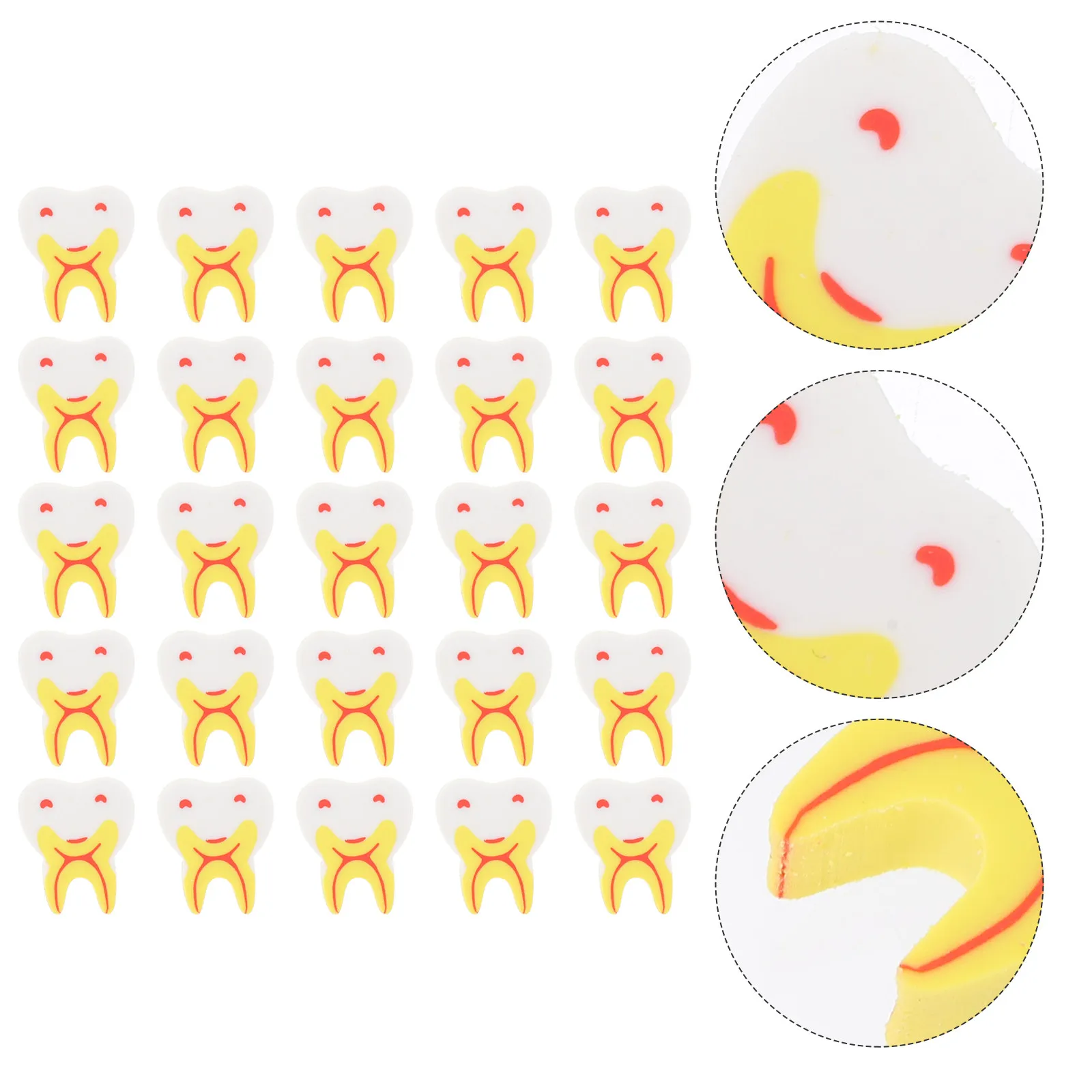 

50 шт. забавных ластиков в форме зубов, подарок для стоматологической клиники, школьные принадлежности для рисования, канцелярские товары, подарок для стоматологической клиники