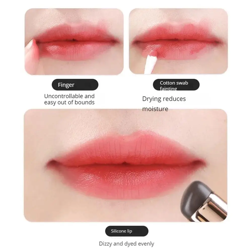 Pincel de silicona para labios, corrector en ángulo, pincel de maquillaje, lápiz labial suave como Q, herramienta correctora portátil, para los dedos pincel redondo, He J4J7, 20g