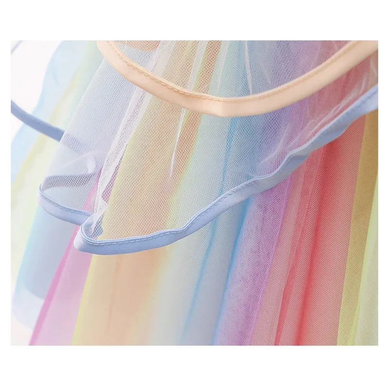 RT01 Girls Kids Unicorn Costume Birthday Party Gift LED Lights Sequin Rainbow Tutu Dress Halloween Shiny Princess Cosplay Co&Gf1