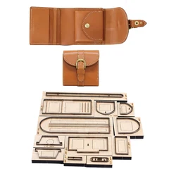 10x10x4.5cm DIY leather craft folded wallet cardholder die cutting knife mould hand punch tool pattern