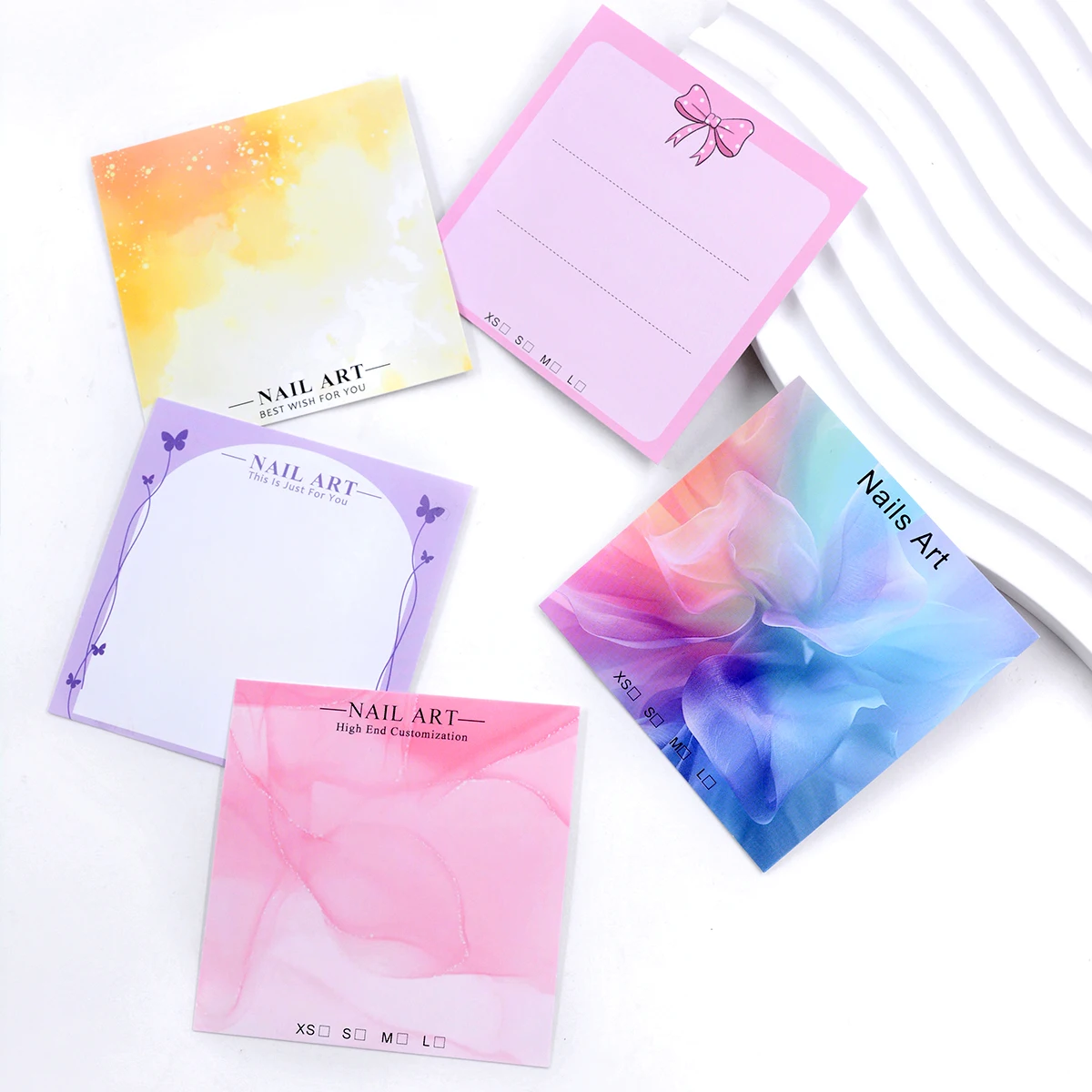 20pcs 7.5x7.5cm Nails Packing Cardboard Handmade Nails Packing Cards Nail Art Display Card Manicure Package Card nailfie Prop