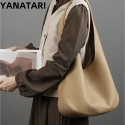 YANATARI genuine leather women bag large capacity bag tote bags luxury woman ladies handbags big shoulder bag Shopping bag