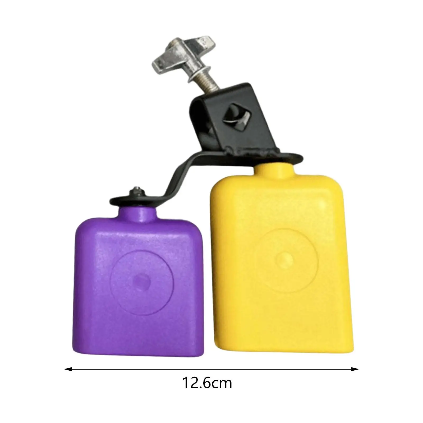 

High And Low Tone Cowbell Double Mounted Bell Sturdy Bangzi Pitched Noisemaker