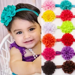 baby Headband Fashion Style Mesh girls flower headbands newborn kids Elastic Hair band Cute children baby girls Hair Accessories