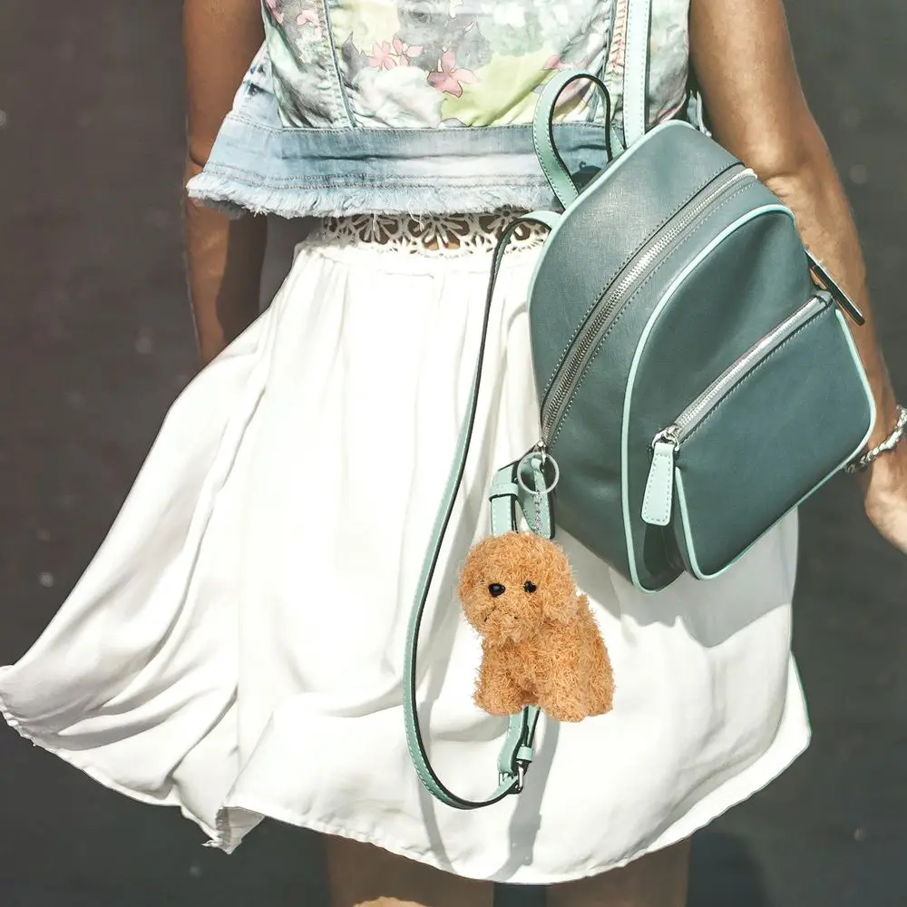 Suffed القلطي هدية عيد الميلاد قلادة عصابة DIY الملحقات محاكاة الكلب مفتاح سلسلة #2