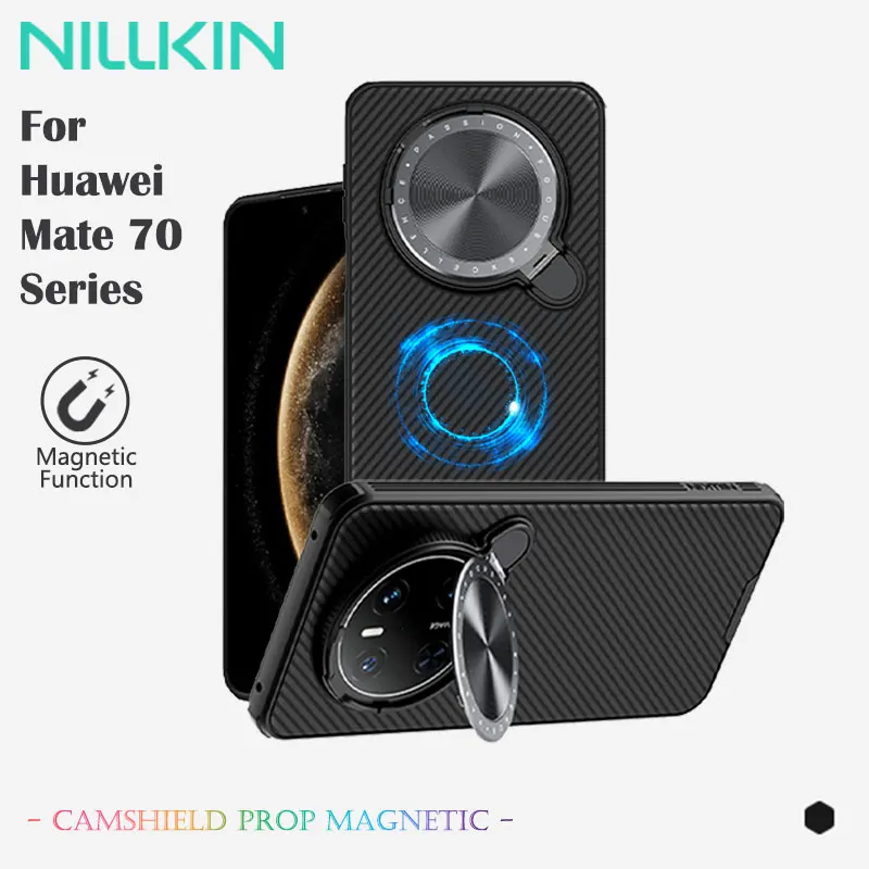 Nillkin Magnetic Case for Huawei Mate 70 Pro Plus, Fashionable Lens Cover, Dual Material Protection, MagSafe, Anti-Drop Airbags