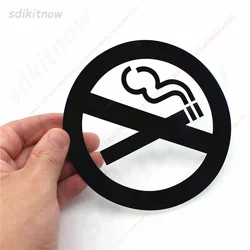 No Smoking Smoke Warning Sign Labels Sticker Vinly Decal Car Door Window Wall Decoration Styling Accessories