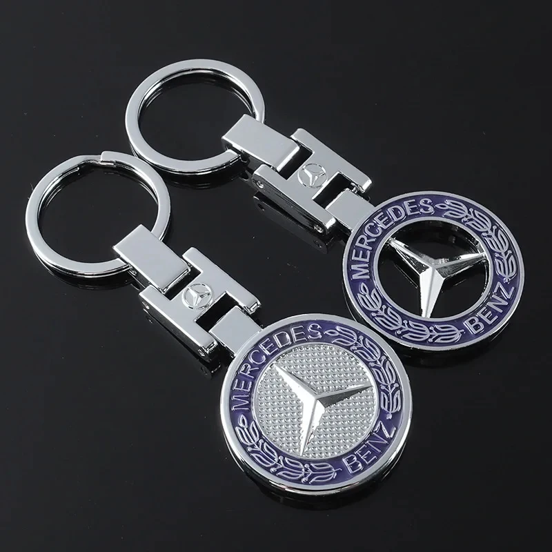 Car Styling Emblem Metal Keychain Key Ring Accessories For Mercedes Benz AMG W203 W206 W220 W205 W211 W212 W201 W210 W108 W168