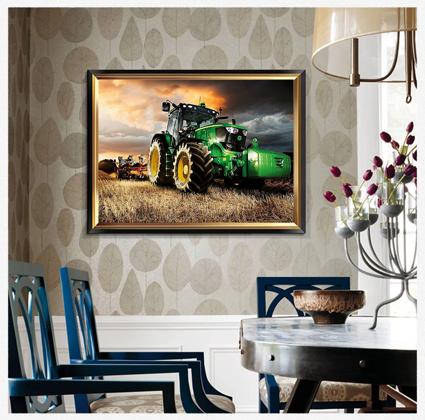 Harvest Landscape Wall Art Decor Poster Home Decoration Picture No Frame Hd Print Modern Canvas Painting Machine Tractor Farming