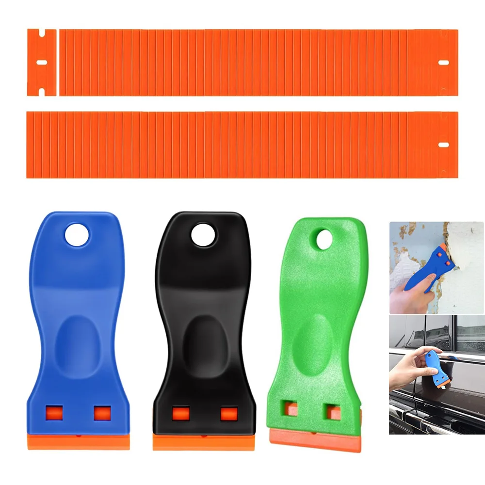 NeoWrap Plastic Razor Blade Scraper Tool with Blades for Removing Labels Decals Sticker from Windows Glass Adhesive Remover