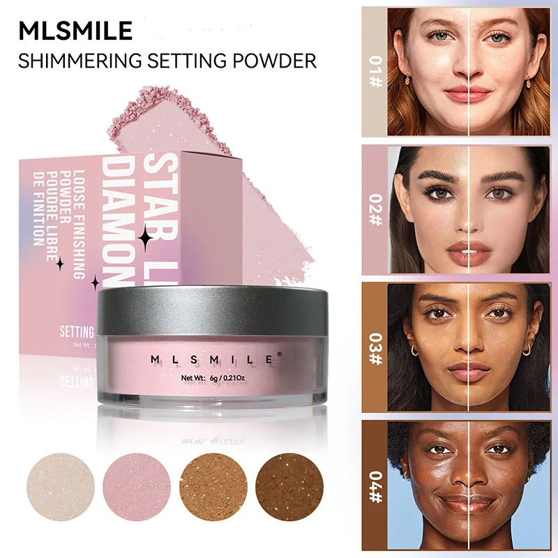 Pearlescent powder light nude repair matte honey powder body gloss powder waterproof sweat-proof&oil-control makeup powder