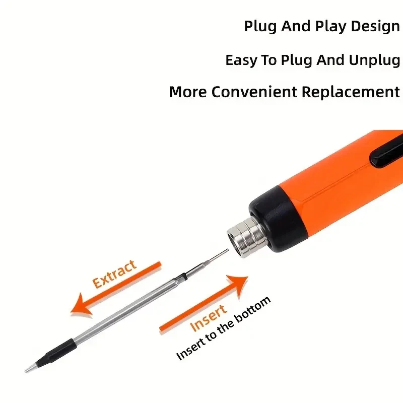 1 Set of Portable Electric Soldering Iron with Internal Heating USB Charging Wireless Home Electric Soldering Iron Set