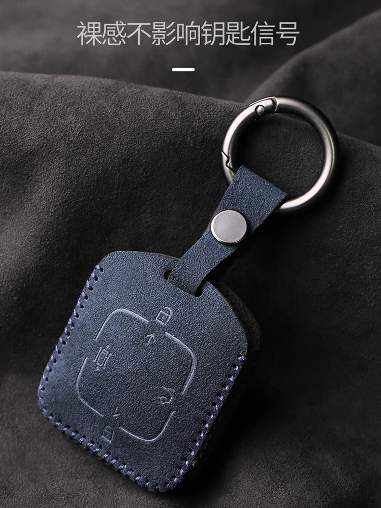 Alcantara Car Remote Smar Key Case Cover Shell Holder  Fob For Zeekr 001 Keychain Keyring  Accessories