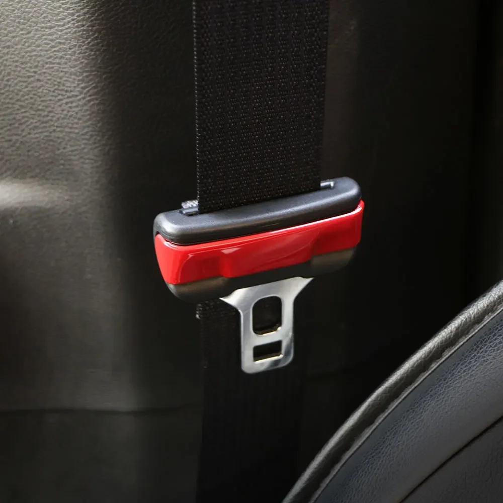 2Pcs/Set Seat Belt Buckle Protector for Jeep Compass 2015 - 2025 Seat Belt Buckle Cover ABS Double Side Tapes Car Stickers