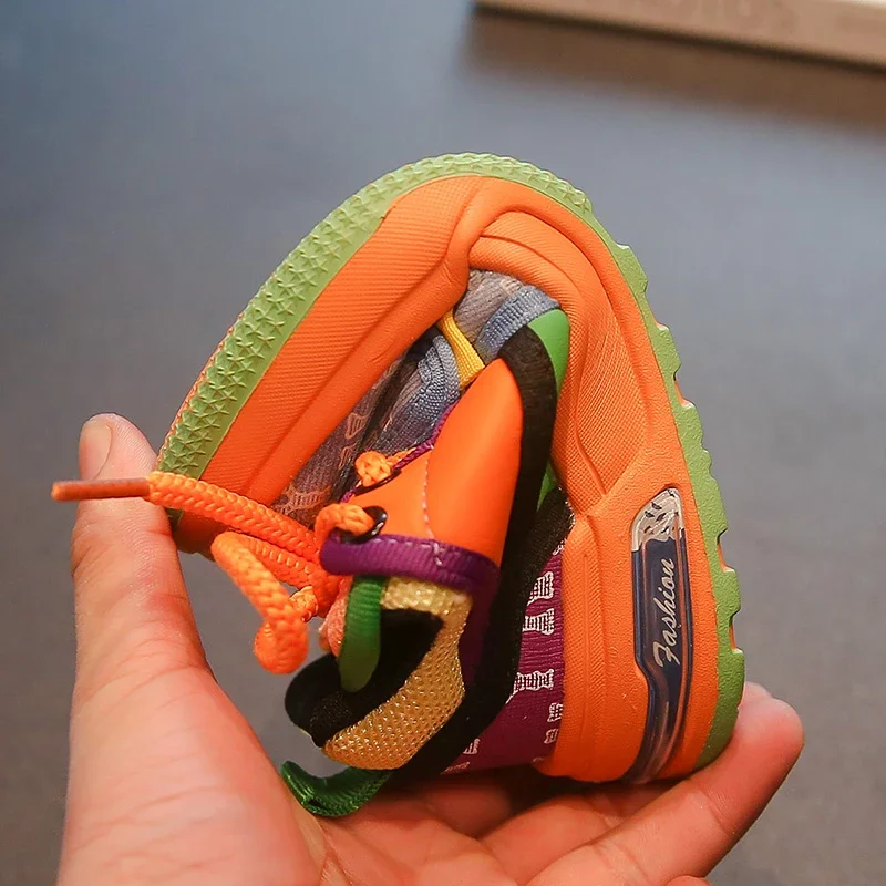 Kinderen Leren Sneakers Voor Meisjes Jongens 2024 Herfst Nieuwe Mode Koreaanse Stijl Zachte Anti-Gladde Veelzijdige Ademende Chique Schoenen