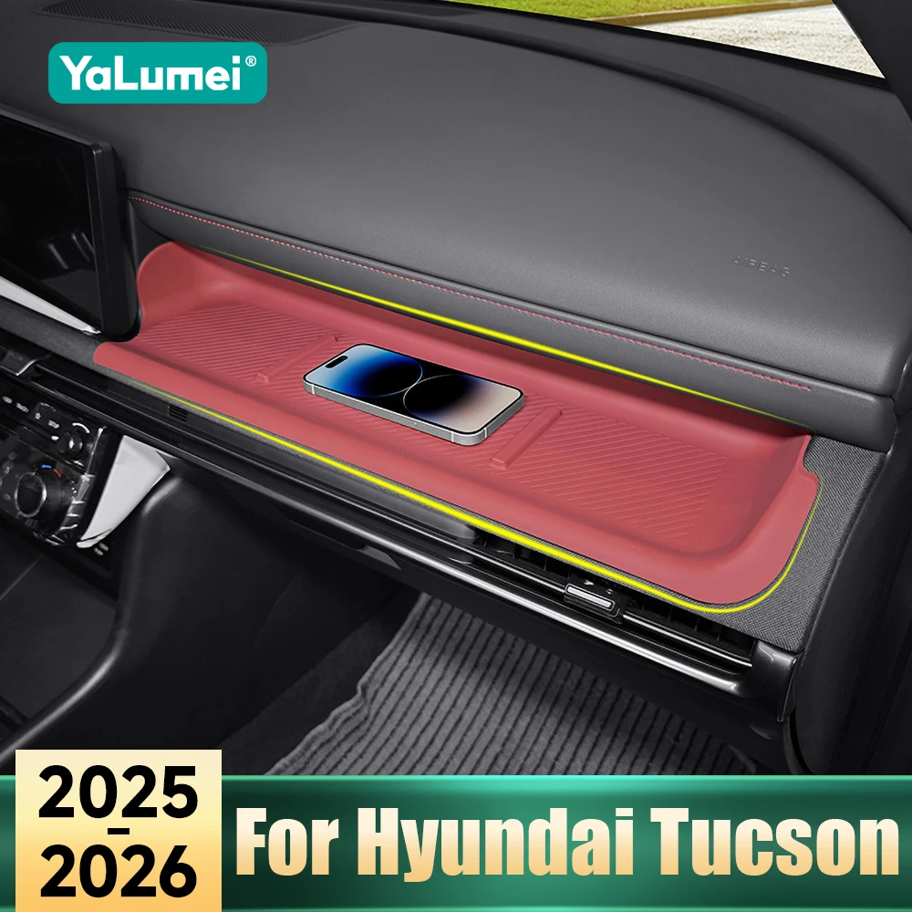 

For Hyundai Tucson Limited Hybrid 2025 2026 Car Dashboard Non-Slip Mat Center Console Storage Silicone Anti-scratch Tray Pad