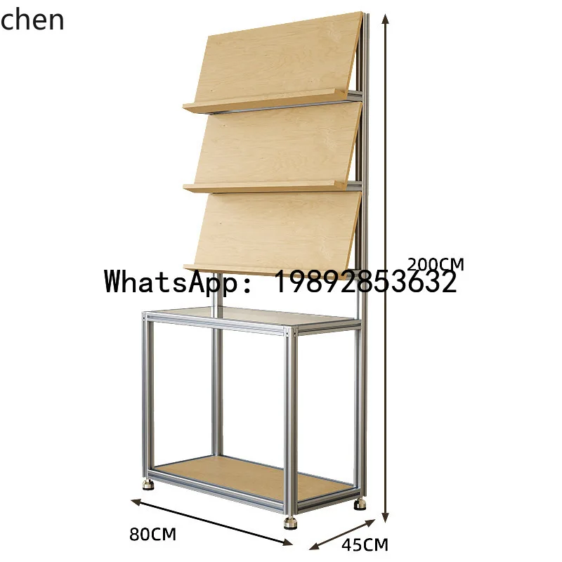 Birch Ocean Board Store Display Showcase Glass Multi-layer Storage Rack Chest of Drawers Aluminum Shelf