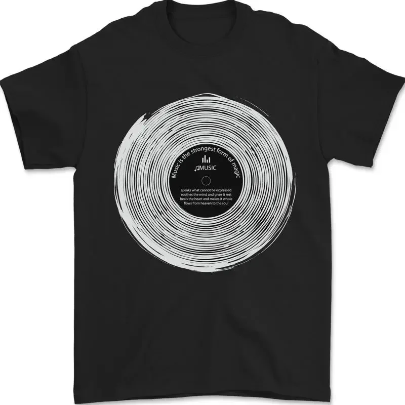 Футболка Musik Magic Vinyl LP Mischpult Dj Herren из 100% хлопка