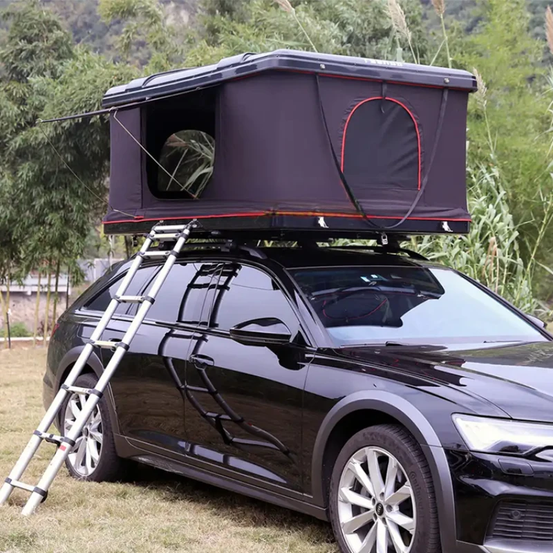 High Quality 4 Person Aluminum Hard Shell Pop Up Roof Top Tent Rugged Outdoor Camping Exterior Styling Accessories