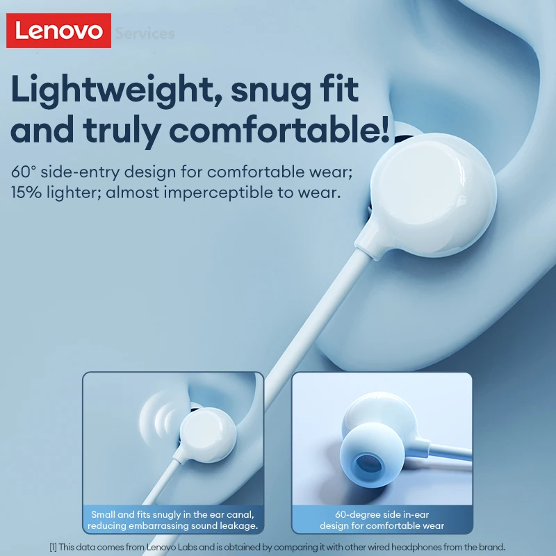 لينوفو السلكية سماعة الموسيقى سماعات 3.5 مللي متر TypeC في الأذن مع هيئة التصنيع العسكري سماعة رأس رياضية HiFi الصوت ENC الحد من الضوضاء سماعات YF05